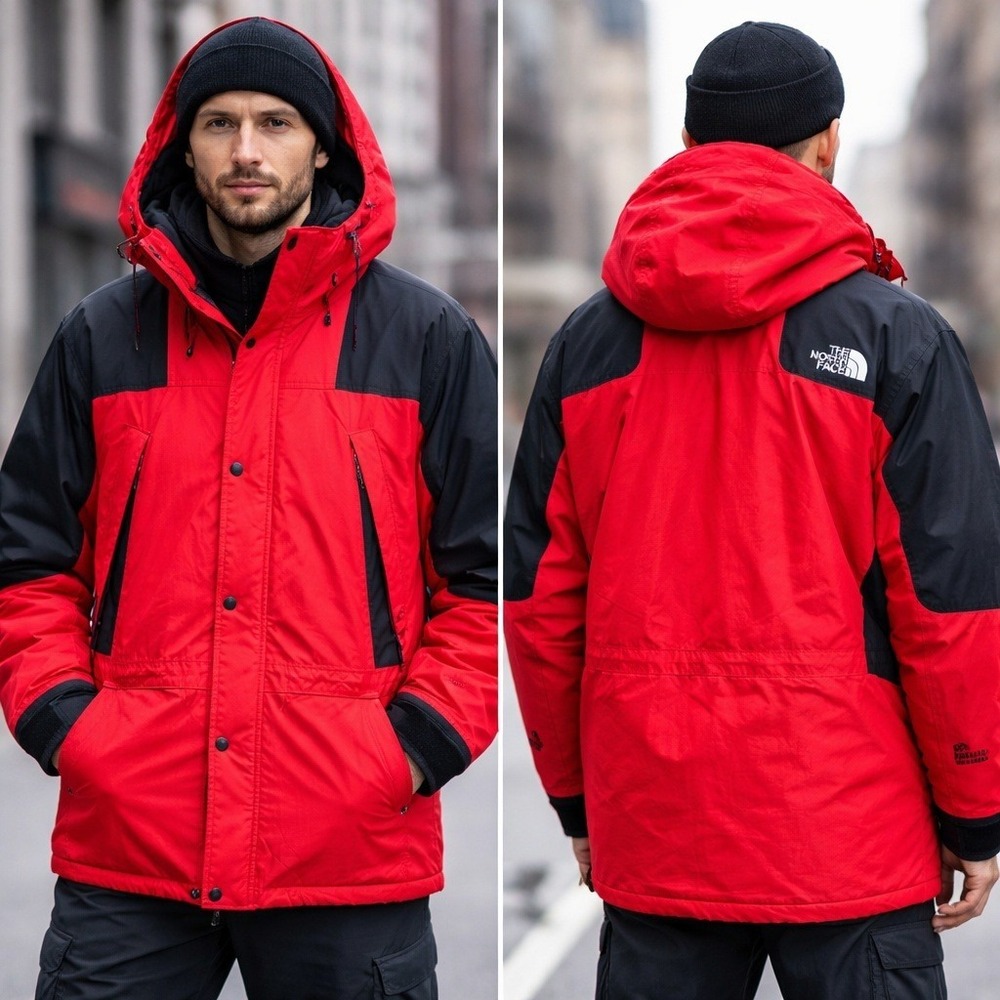 The North Face Mountain Gore-Tex Jacket Mens Medium Red Black Vintage Shell